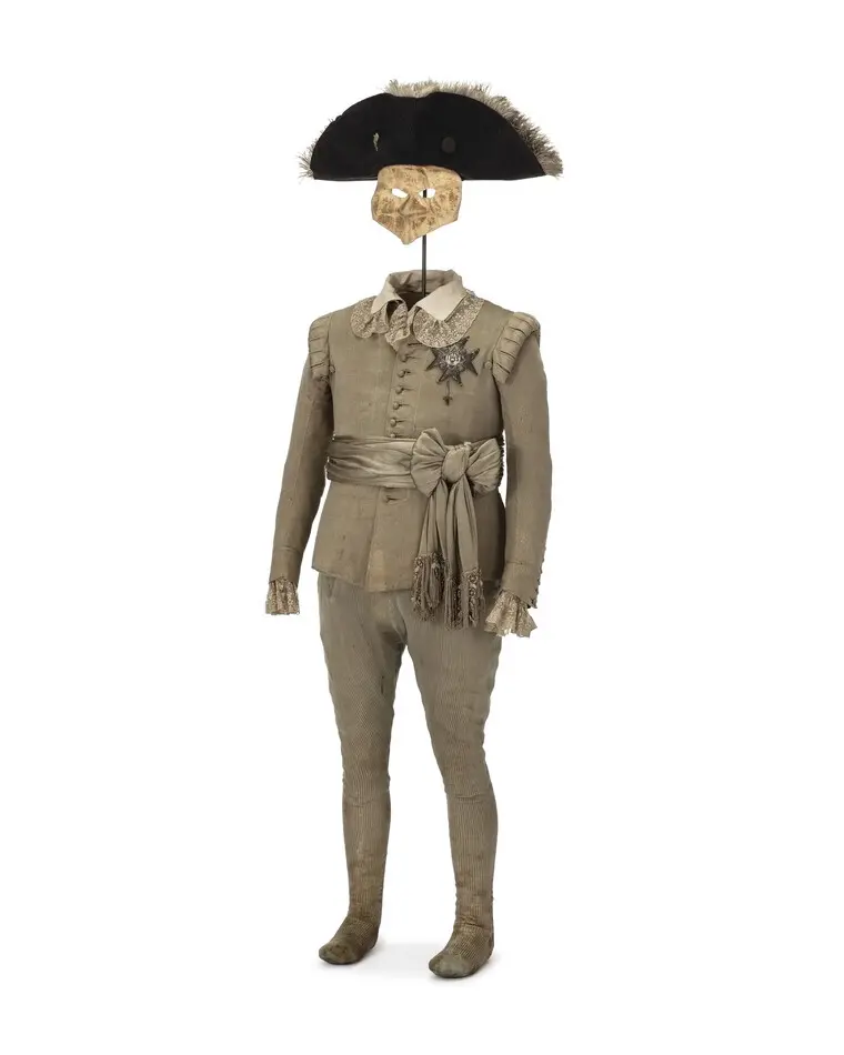Bild på Mask till Gustav III buren vid operamaskeraden den 16 mars 1792.