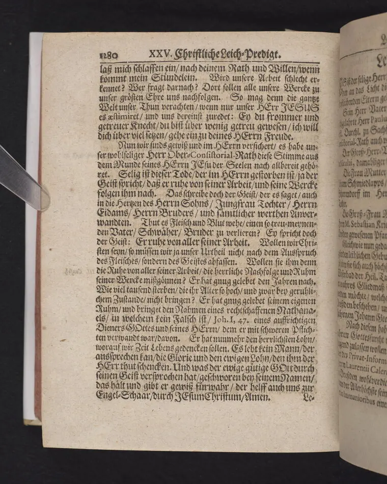 Frommer und getreuer Knechte Gottes seliger Todt/ sanffte Rast und herrlicher Lohn/ Bey Christlicher Leich-Bestatung Herr Johann Georg  Nicolai, weitberühmten Jcti, und Churfl. durchl. zu Sachsen ältesten Ober-consistorial- wie auch zu den Jülich- und Clevischen Successions-Sachen wohlbestellten Raths/ sel. am 25. Septemb. 1690. In der Kirchen zu St. Sophien aus Apoc. XIV, 13. erkläret.