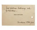 Visitkort från Nils Asplund.