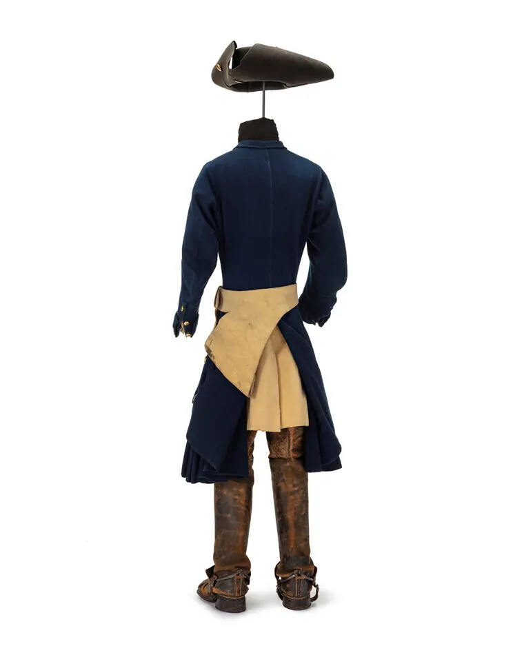 Höger kragstövel buren av Karl XII vid Fredrikshald den 30 november 1718.