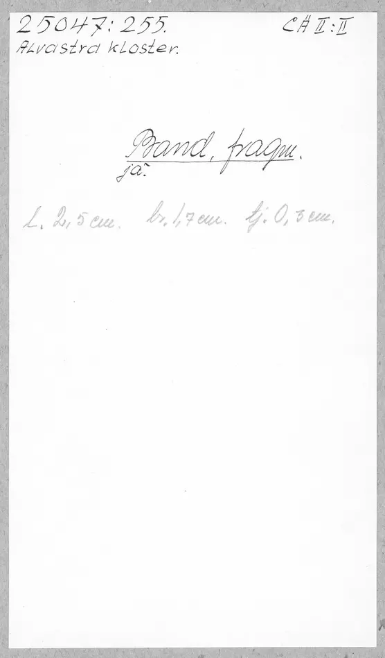 Bild på Band, Fragment