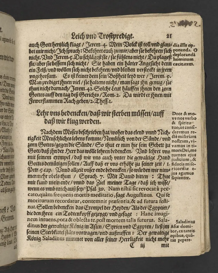 Ein Klagrede, über dem seligen und christlichen Abschied ... desz ... Herrn Wilhelens, Landgraffen zu Hessen, Graffen zu Catzenelnbogen ... anno 1592 ... Gehalten den 10. septembris in der Newenstatt zu Cassel, durch Johannem Strackium ... Gedruckt zu Marpurg, durch Paulum Egenolff, im Jahr, MDXCIII.