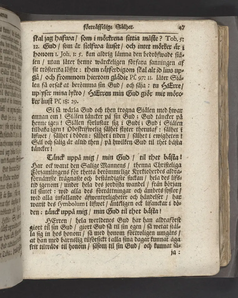 Guds barnas förträffeligste sälhet, at i lif och död blij påtänkt af sin Gud, i anledning af Nehem. XIII. 31. Uti en christelig lijkpredikan öfwer fordom högährewyrdige ... Olaus Haldin berömlig kyrkoherde wid kongl. Riddarholms församlingen i Stockholm, samt consistorii ecclesiastici dersammastädes assessor, när des andelöse lekamen uti bemelte kyrkia den 1. octob. MDCCXIII. til sin graf beledsagad blef, förestäld af ... Gustaf Adolph Humble. Stockholm, tryckt uti kongl. boktryckerij, och med egen bekostnad uplagd af Joh. Henr. Werner. 1714.