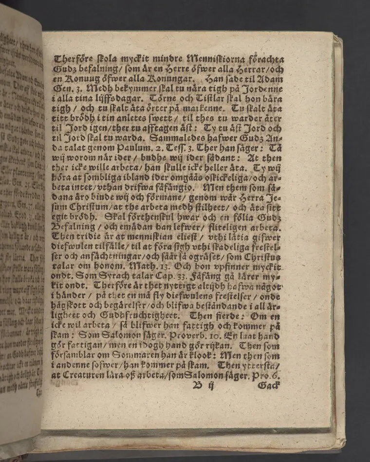 Then VI. lijkpredikningen ... vthi ... s. hustru Malins Måns Clemetsons, begraffning, i Bootkyrkia, then 31 maij, anno 1619.