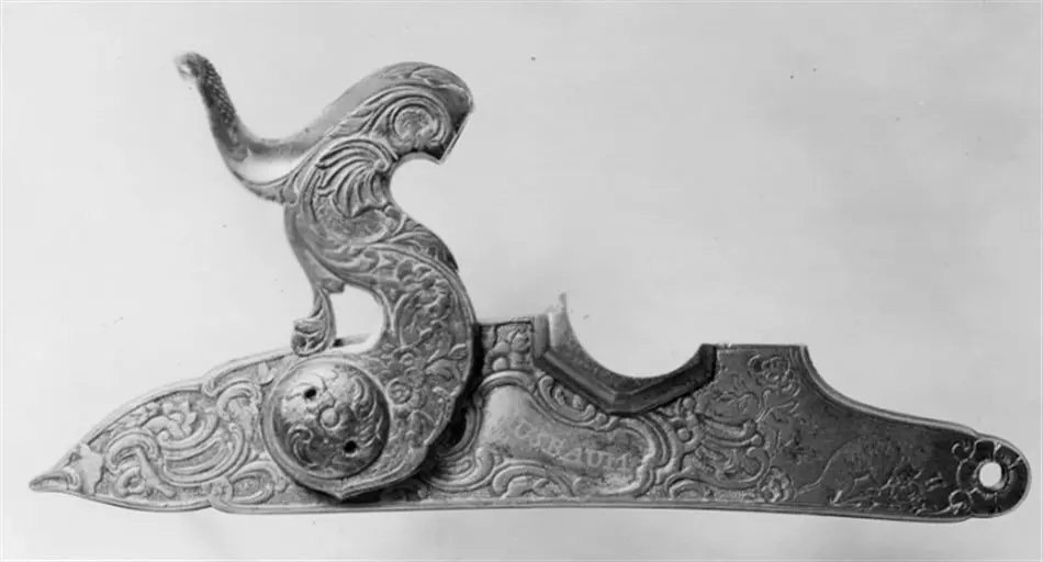 Flintlåsbössa, Jacob Nussbaum, Stockholm, 1780-talet, låset ändrat till slaglås.
