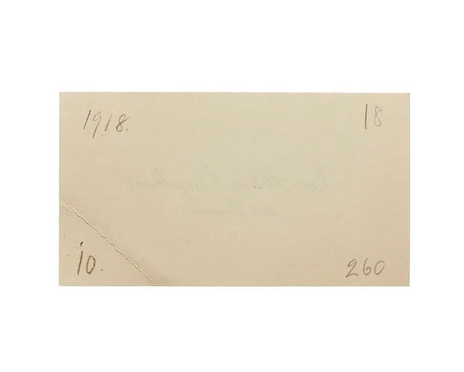 Visitkort från Fru Hilda Engelhart, f. Bergman.