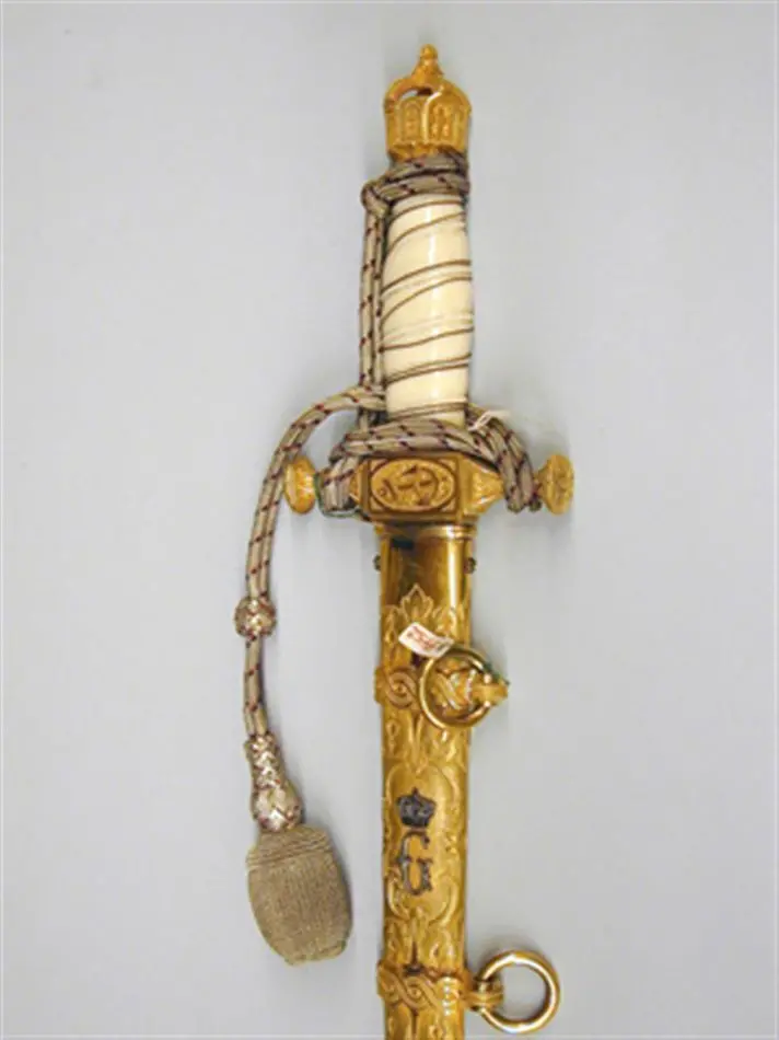 Stickert för amiral i kejserliga tyska marinen, 1900-talets början. Samhörande nr 5452-5453.