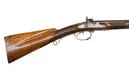 Flintlåsdubbelbössa ändrad till slaglås, pipa av Heinrich Sturm, Suhl, 1800-talets början.