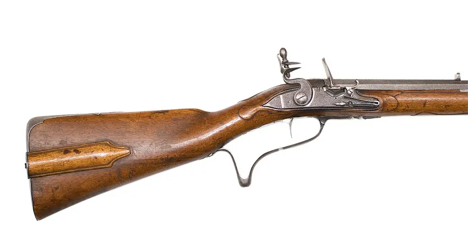Bild på Flintlåsstudsare, möjligen tillverkad i Sestrorezk (Systerbäck) 1700-talets andra hälft (jfr nr 11.435)