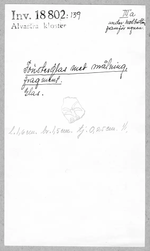 Bild på Målat fönsterglas, Fönsterglas, Fragment