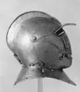 Hjälm, burgonet med mustasch, 1600-tal