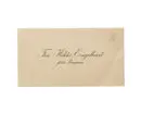 Visitkort från Fru Hilda Engelhart, f. Bergman.