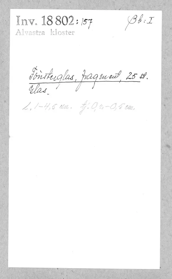 Bild på Fönsterglas, Fragment