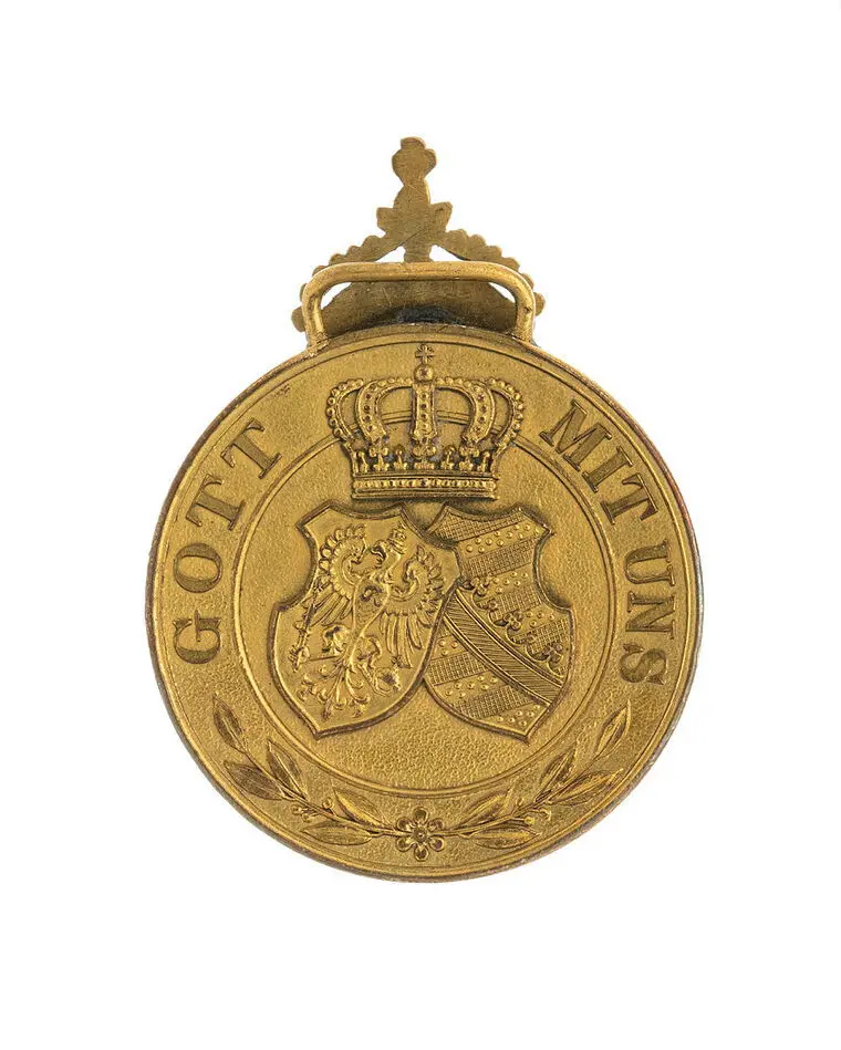 Kejsar Wilhelm I:s och kejsarinnan Augustas guldbröllopsminnestecken 1879.