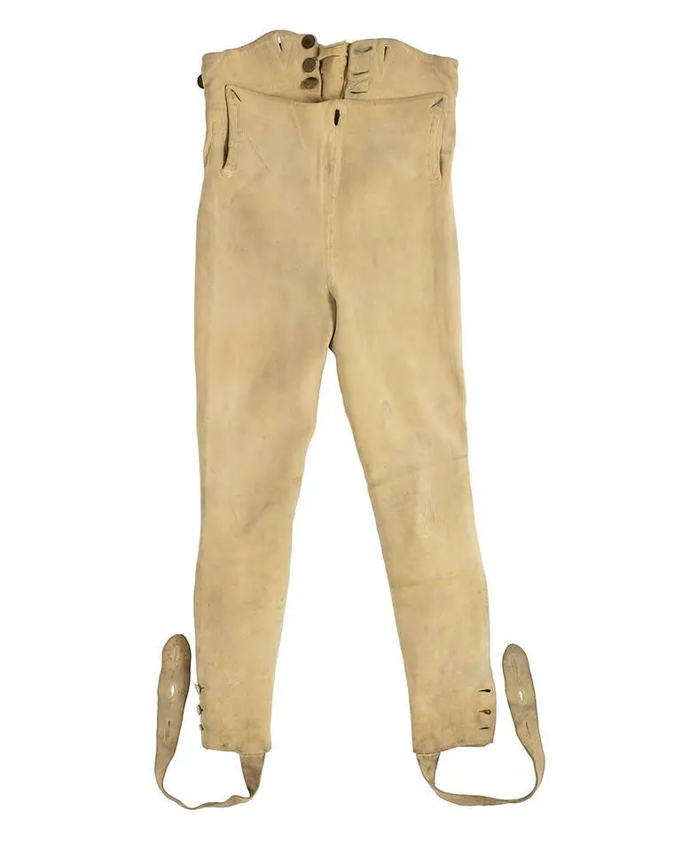 Uniformsbyxor till uniform buren av Gustav IV Adolf på revolutionsdagen den 13 mars 1809.