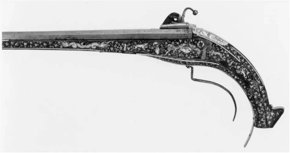 Hjullåspetrinal, Aachen, 1500-talets slut.