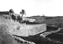 Fotografi. al-Aqsamoskén och Olivberget, Jerusalem.