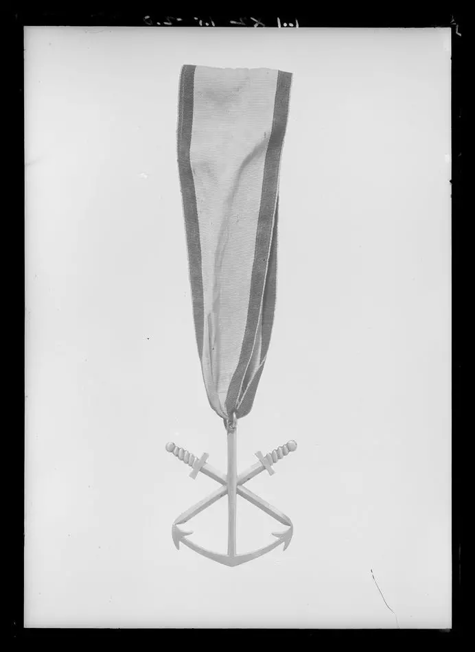 Flottans distinktionstecken, det s.k. Hoglandstecknet, lägre graden, Sverige 1789.