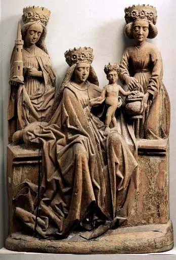 skulptur, Madonna med kvinnliga helgon
