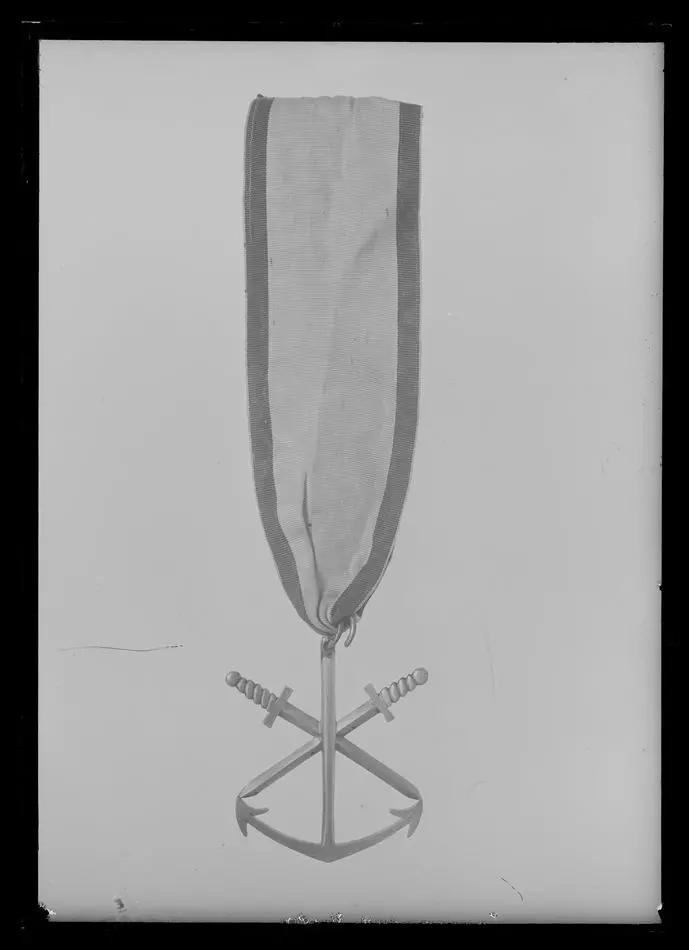 Flottans distinktionstecken, det s.k. Hoglandstecknet, lägre graden, Sverige 1789.