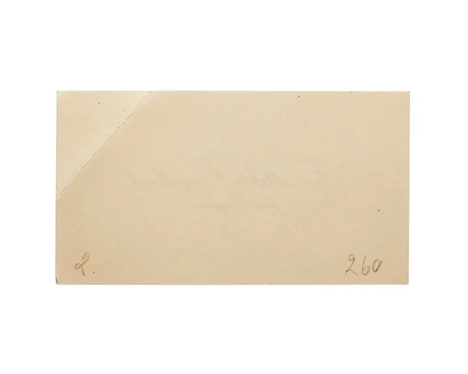 Visitkort från Fru Hilda Engelhart, f. Bergman.
