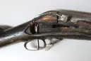 Slagsnapplåslodbössa, utfjäderslås, tåspänn,  Norrbotten, 1866