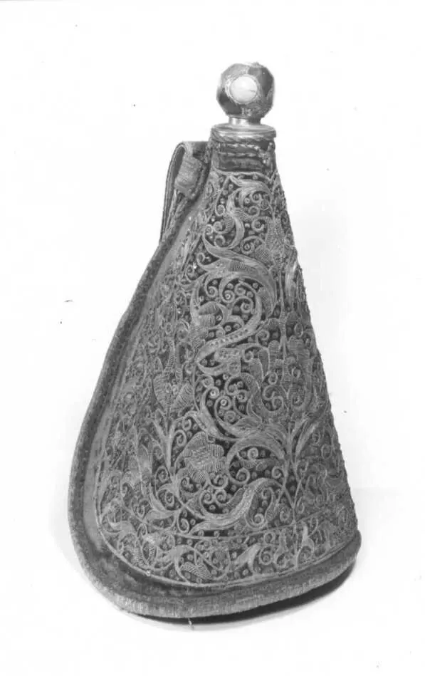 Läderflaska, vattenflaska(?), Algeriet, 1700-talets början.