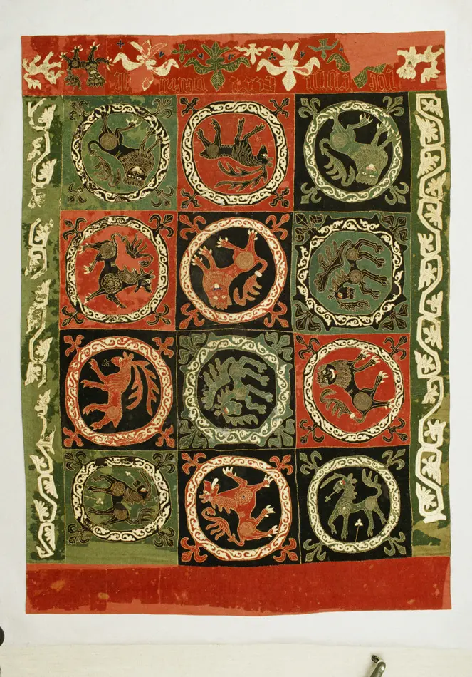 Bild på Intarsia, Täcke, Broderi