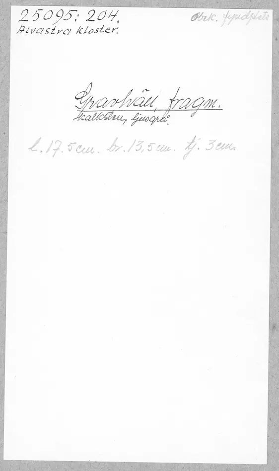 Bild på Gravhäll, Fragment