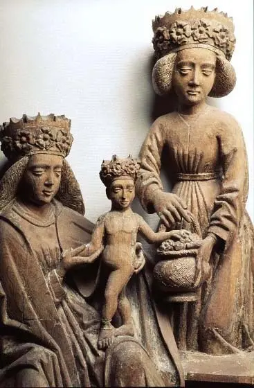 skulptur, Madonna med kvinnliga helgon