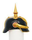 Hjälm, pickelhuva, till uniform för officer vid Dragon Regiment König Friedrich III, nr 8, 6:e armékåren, Preussen.