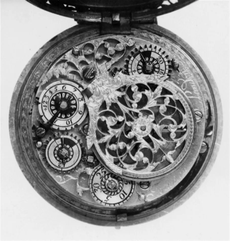Urverk, signerat Thomas Tompion, London, ca 1680.