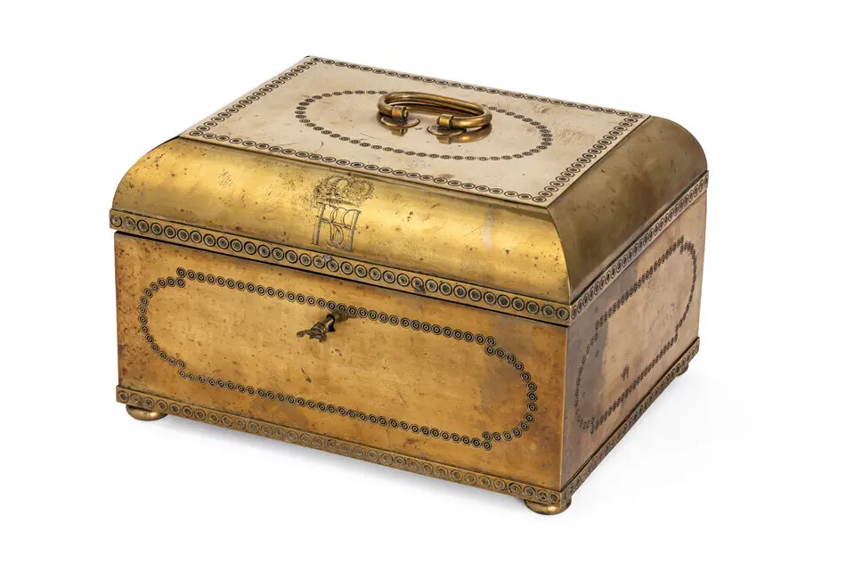 Flaskfoder, schatull, Stockholm ca 1700.