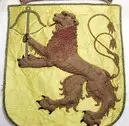 Smålands vapen, broderat för hästtäcke buret vid Karl X Gustavs begravning den 4 november 1660.