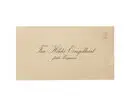 Visitkort från Fru Hilda Engelhart, f. Bergman.