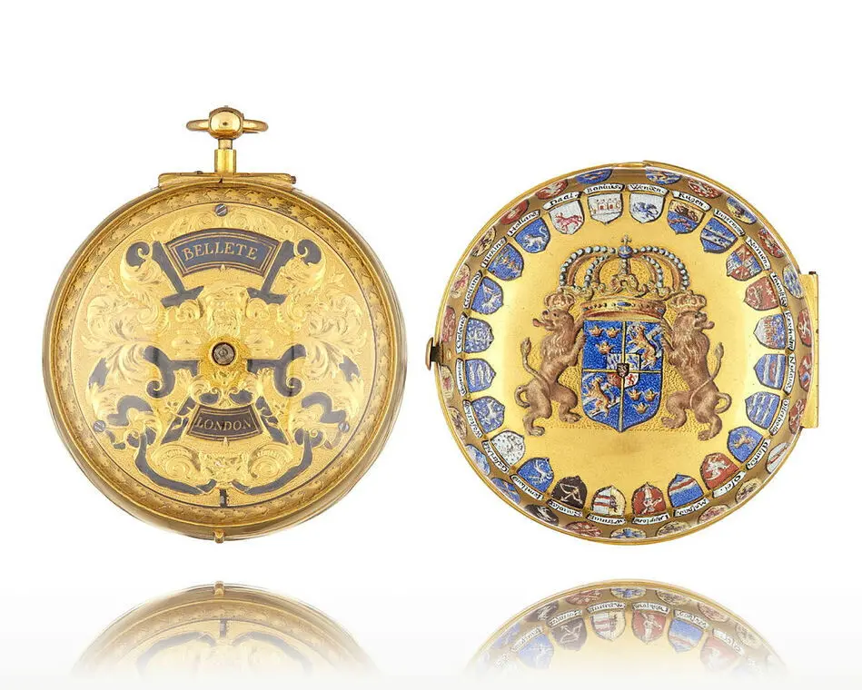 Ytterboett till fickur nr 18993, J. Bellete, London 1701.