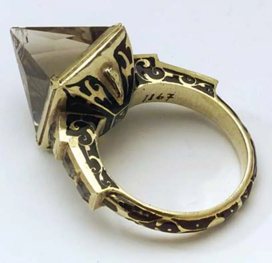 Karl IX:s kröningsring, etui nr 1168.