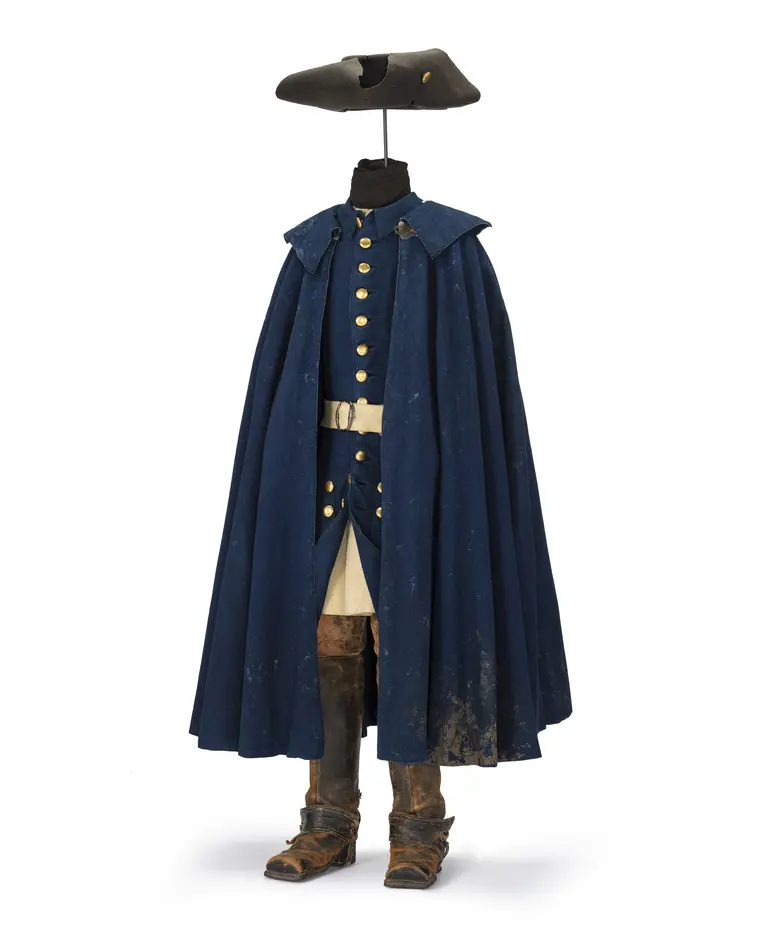 Höger kragstövel buren av Karl XII vid Fredrikshald den 30 november 1718.