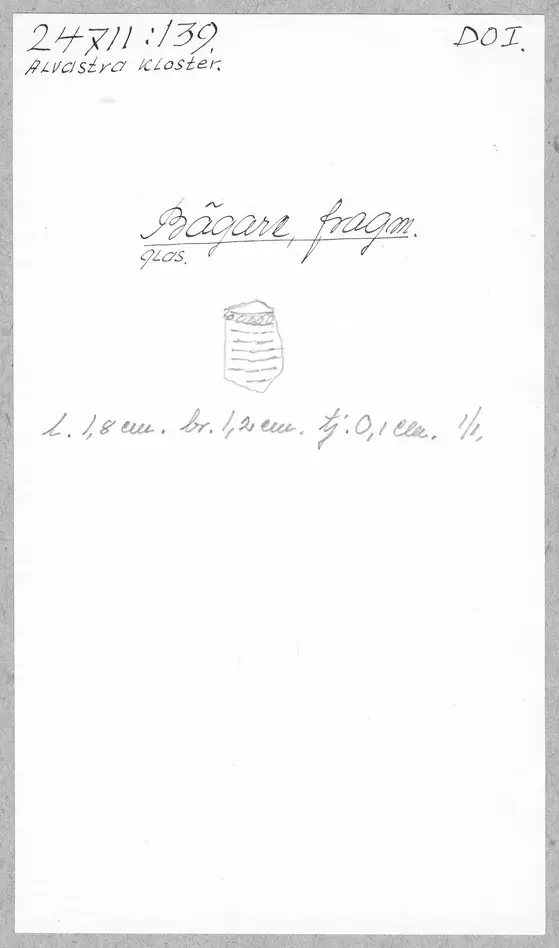 Bild på Bägare, Kärl, Fragment