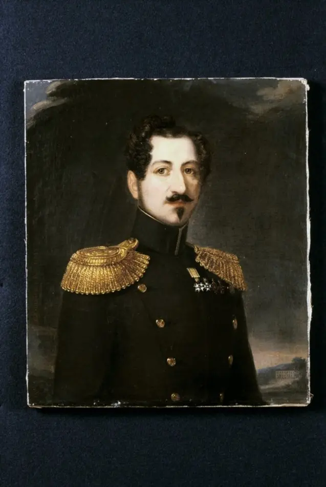 Porträtt av Oskar I, utfört av konstnären Erik Wahlbergson 1844.