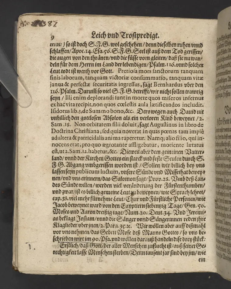 Ein Klagrede, über dem seligen und christlichen Abschied ... desz ... Herrn Wilhelens, Landgraffen zu Hessen, Graffen zu Catzenelnbogen ... anno 1592 ... Gehalten den 10. septembris in der Newenstatt zu Cassel, durch Johannem Strackium ... Gedruckt zu Marpurg, durch Paulum Egenolff, im Jahr, MDXCIII.