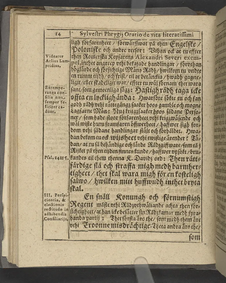Agon regius, konglige Majesteetz till Swerige etc. H. Johans III... dödzkamp... Anteknat förste gången... på latiniskt språk... Dn. Jona Petri Nericio... Men nu... besmyckiat... medh Threnodia dramatica och... Drotningz Gunilæ epithaphijs... ich en... oration om... konungens... leffwerne... authore, Sylvestro Johan. Phrygio... Holmiæ A.C. 1620.