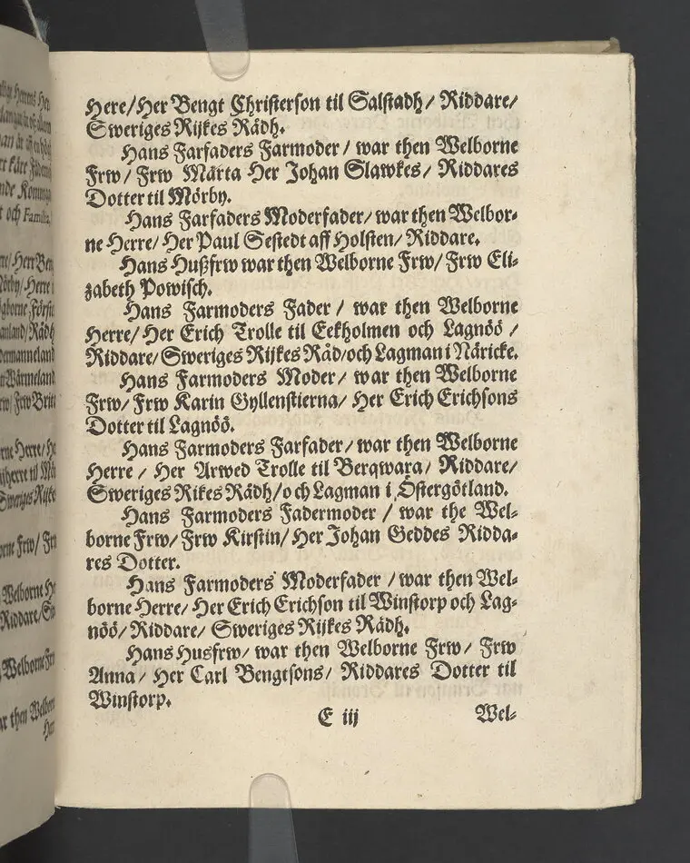 Lijkpredikan, öfwer... Herr Bengt Oxenstierna, Frijherre til Ekebyholm och Söderboo... Vthi Riddarholms Kyrckian, den 6. Augusti åår 1643. Så och en kort Relation, om then salige herrens stora förfarenhet och widt kring om werlden giorda resor... Tryckt aff Henrich Keyser 1644.