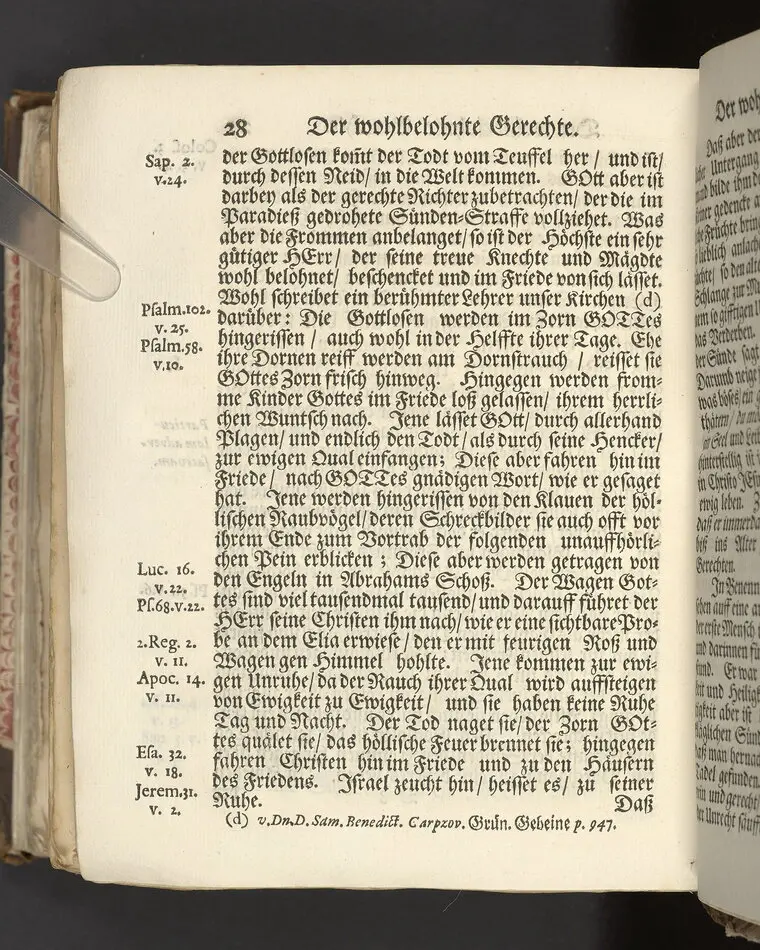 Der wohlbelohnte Gerechte, als der Weyland wohl-ehrenveste ... Diedrich von der Liedt, wohlbenahmter Kauff- und Handels-Mann in dieser königlichen Residentz-Stad Stockholm, und der hiesigen löblichen deutschen Kirchen wohlverordneter Eltester und Vorsteher, den 22. April, im Jahr Christi 1700. in der St. Nicolai Kirchen, bey volckreicher Versamlung, ansehnlich zur Erden bestetiget worden, fürgestellet aus dem 16. und 17. Versickeln des 5. Capitels des Buchs der Weiszheit, von M. Ægidio Strauchen ... Stockholm, gedruckt bey Olao Enæo, königl. Antiq. Arch. Buchdr.