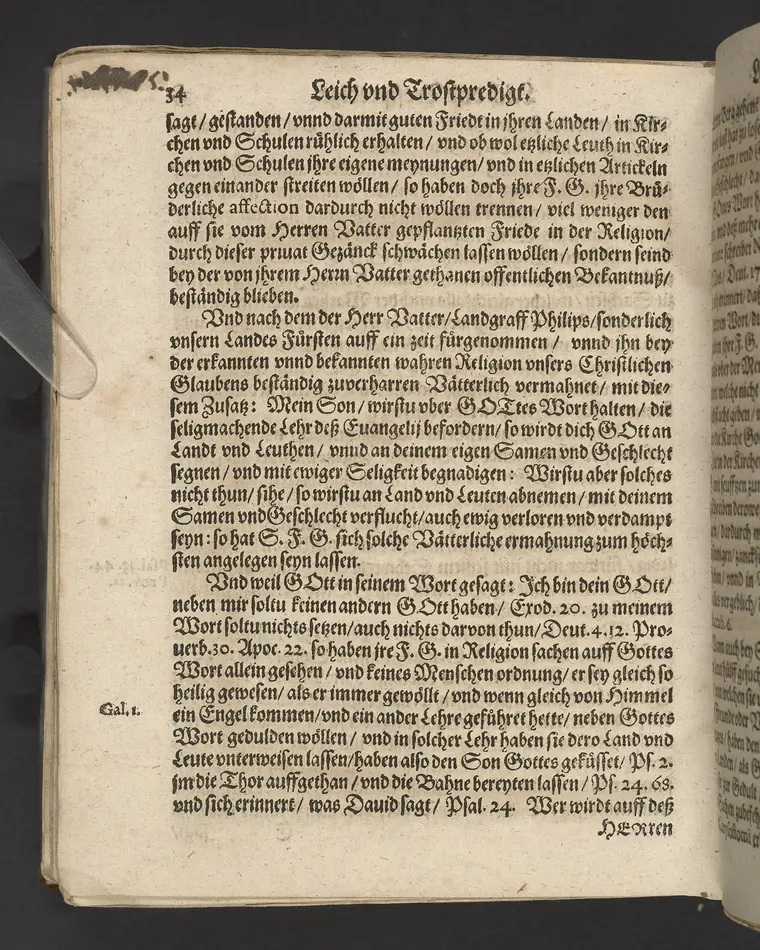 Ein Klagrede, über dem seligen und christlichen Abschied ... desz ... Herrn Wilhelens, Landgraffen zu Hessen, Graffen zu Catzenelnbogen ... anno 1592 ... Gehalten den 10. septembris in der Newenstatt zu Cassel, durch Johannem Strackium ... Gedruckt zu Marpurg, durch Paulum Egenolff, im Jahr, MDXCIII.