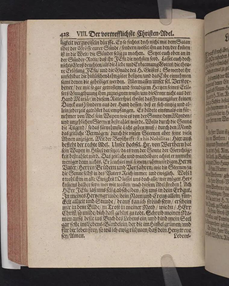 Der Vortrefflichste Christen-Adel/ In einer Christlichen Leichen-Predigt/ Tages vorher/ ehe Des ... Herrn Friedrichs von Werthern ... Der Röm. Käyserl. Maj. und des Heil. Röm. Reichs Erb-Cammer-Thürhüters .. Am 21. Decembr. 1686. Selig-verblichener Leichnam von Dreßden aus nacher Cölleda ... zu seinem Erb-Begräbnüß gebracht zu werden/ abgeführet worden.