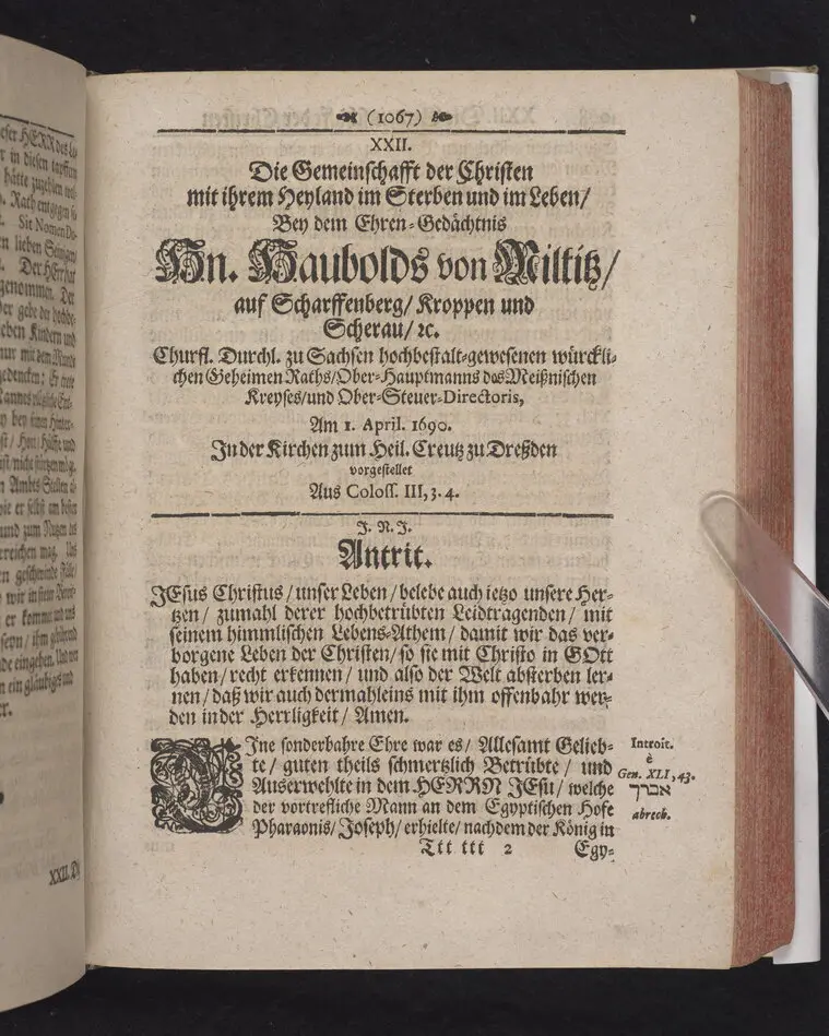 Bild på Die Gemeinschafft der Christen mit ihrem heylande im Sterben und im Leben ...