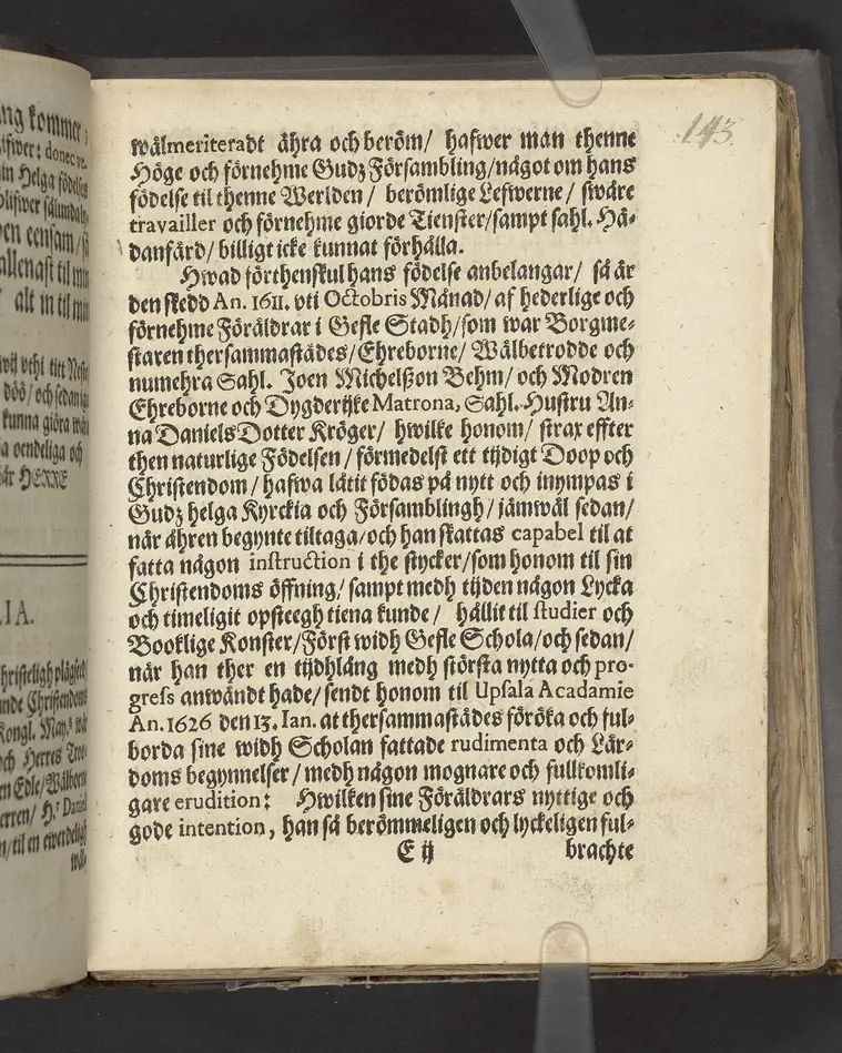 Dulce-amarum mortis ... öfwer ... Hr. Daniel Behmer, til Ytterby-Nääs och Tuppen... i Stockholm och Riddareholms-kyrckia den 14. august. an. 1670... förklarat aff Nicolao Rudbeckio... Tryckt i Stockholm hoos Ignatium Meruer, åhr 1670.