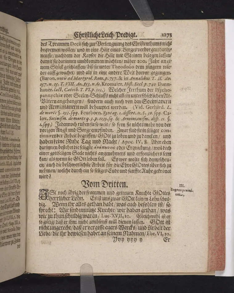 Frommer und getreuer Knechte Gottes seliger Todt/ sanffte Rast und herrlicher Lohn/ Bey Christlicher Leich-Bestatung Herr Johann Georg  Nicolai, weitberühmten Jcti, und Churfl. durchl. zu Sachsen ältesten Ober-consistorial- wie auch zu den Jülich- und Clevischen Successions-Sachen wohlbestellten Raths/ sel. am 25. Septemb. 1690. In der Kirchen zu St. Sophien aus Apoc. XIV, 13. erkläret.