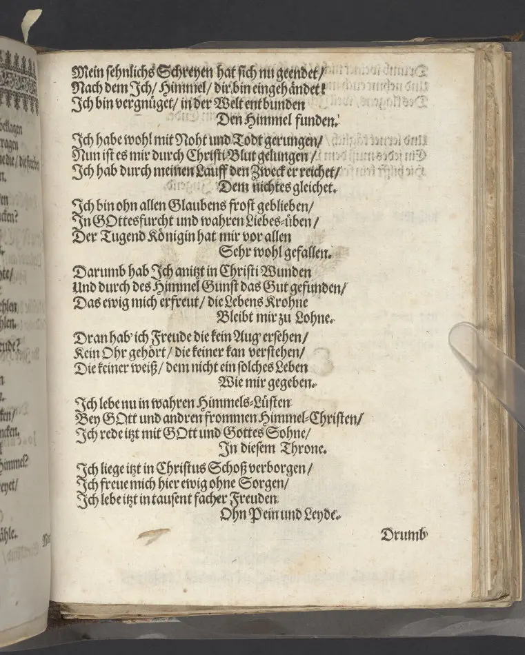 Sapphische Trost-Rede, der ... Fr. Elisabeth von Jaszmundt, des ... Herrn Rickman von der Lancken ... Fraw Wittwen als dieselbe den 8. Novembr im Jahr Christi 1660 ... in S. Nicolai Kirche zum Stralsund der Erden unser aller Mutter wider zugebracht ... abgefasset, von ... Joachim Rickman, Julius Baltzer, und Johan Carol von der Lancken, Stralsund, druckts Michael Meder, 1660.